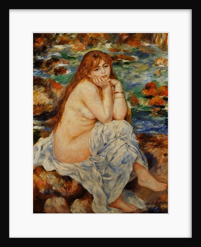 Bather Seated on a Sand Bank by Pierre-Auguste Renoir