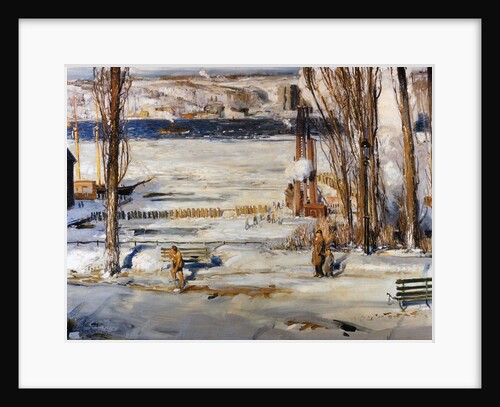 A Morning Snow, Hudson River by George Wesley Bellows