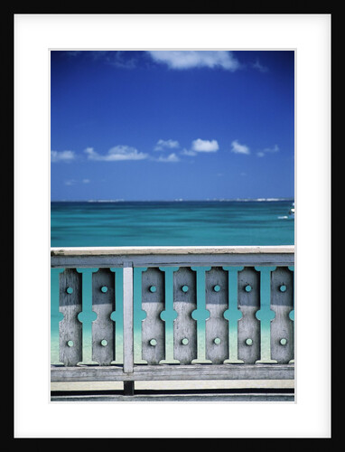 Railing next to the Beach by Anonymous