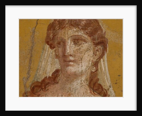 Detail of Ancient Roman Fresco Painting with Female Figure by Anonymous