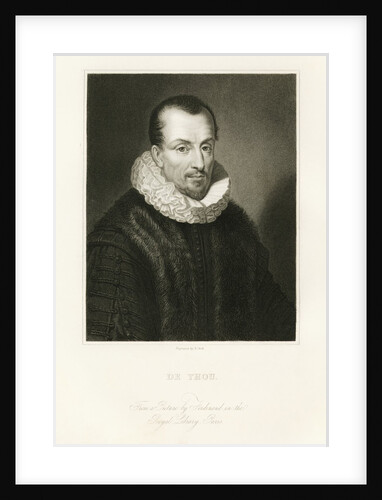 Engraved Portrait of Jacques-Auguste de Thou by Anonymous