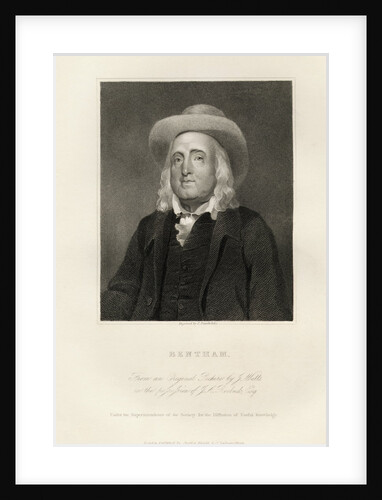 Engraved Portrait of Jeremy Bentham by Anonymous