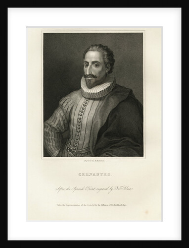 Engraved Portrait of Miguel de Cervantes Saavedra by Anonymous