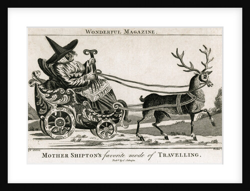 Mother Shipton in a Reindeer-Drawn Carriage by Anonymous