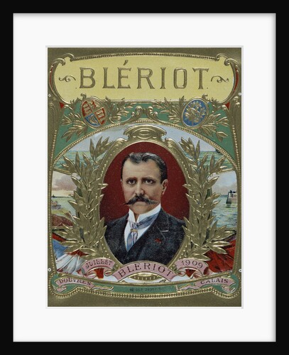 Cigar Label Design Celebrating Louis Bleriot's First Flight Across the English Channel by Anonymous