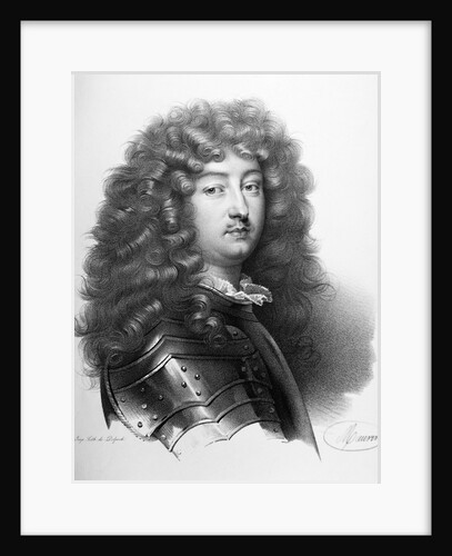 Engraved Portrait of Louis XIV, King of France by Anonymous
