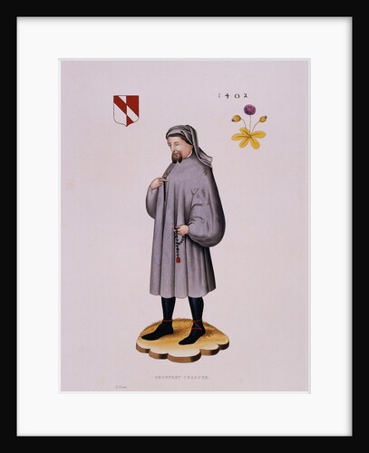 Portrait Print of Geoffrey Chaucer by Anonymous