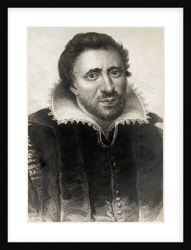 Detail of a Printed Portrait of Ben Jonson by Anonymous