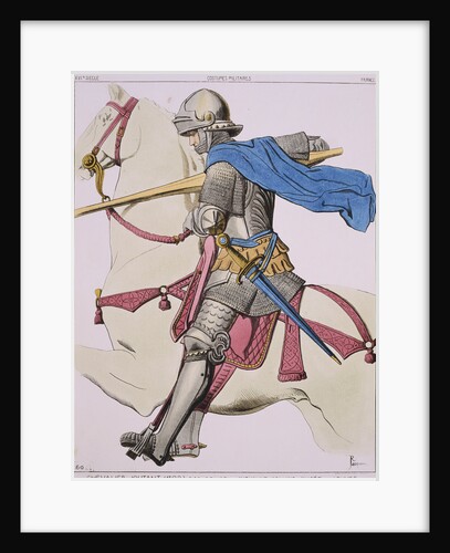 Print Depicting a Knight in Armor on Horseback by Anonymous