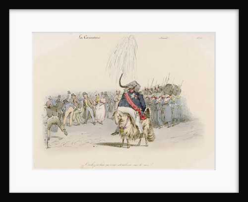 Caricature of an Elephant-Headed King Louis-Philippe Riding a Sheep by Anonymous