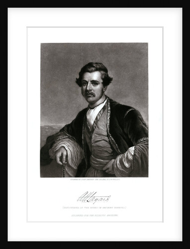 Engraving Print of Sir Austen Henry Layard by John Sartain