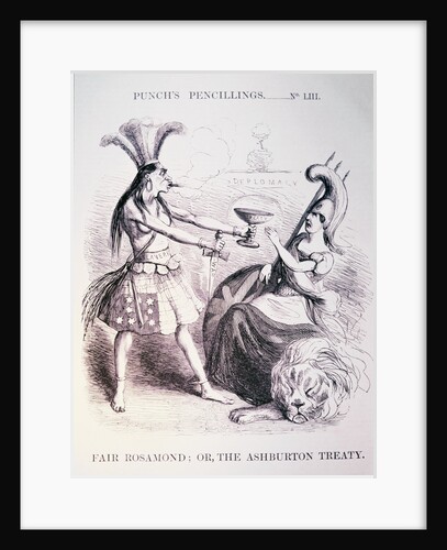 Fair Rosamond; Or, the Ashburton Treaty Magazine Illustration by Anonymous