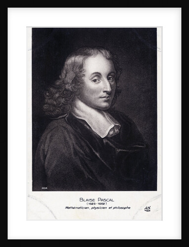 Blaise Pascal Engraving by Henry Hoppner Meyer