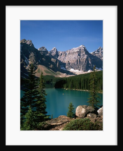 Moraine Lake and Surrounding Mountains by Anonymous