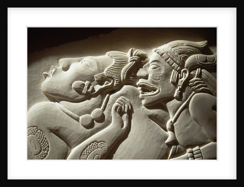 Sculpture of a Mayan Warrior by Anonymous