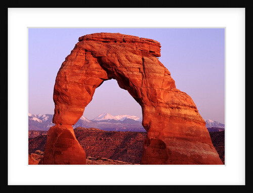Delicate Arch and Surrounding Mountains by Anonymous