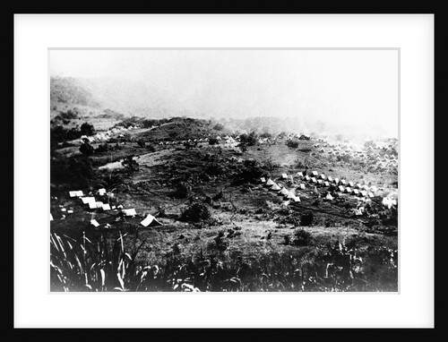 Sixth and Ninth Cavalry camp in Cuba during Spanish-American War. 1898. by Anonymous