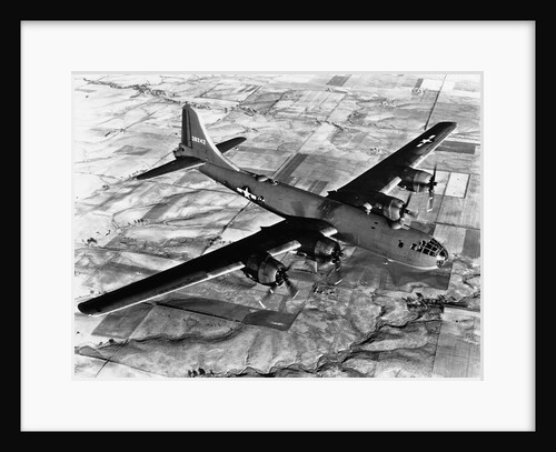 B-29 Flying Over Japan's Countryside by Anonymous