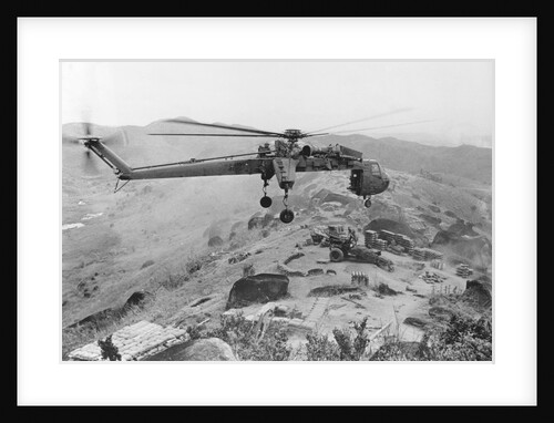 CH-54 "Flying Crane" in Flight by Anonymous