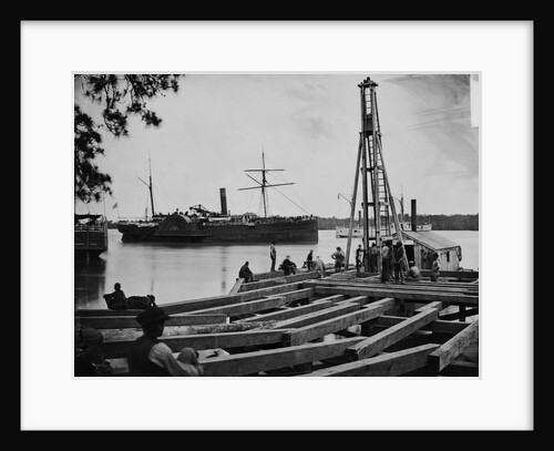 Sidewheeler Cruising Past a Pier by Anonymous