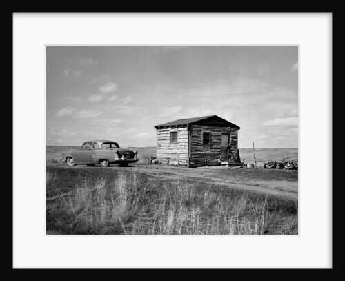 Log House Caulked with Mud by Anonymous