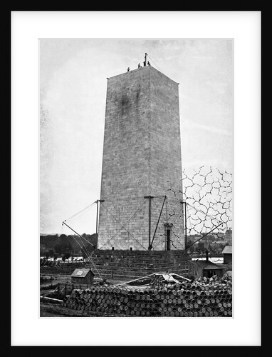 The Washington Monument Under Construction by Anonymous