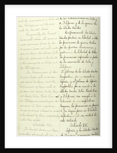 Treaty of Paris, 1898 by Anonymous
