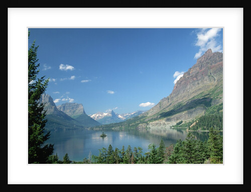 Lake Below Glaciated Peaks by Anonymous