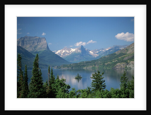 Lake Below Glaciated Peaks by Anonymous