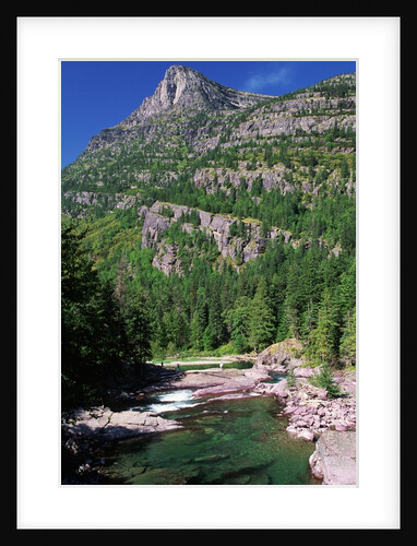 River Flowing Below Mountains by Anonymous
