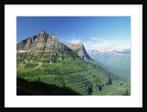 Glaciated Mountain Peaks and Valley by Anonymous