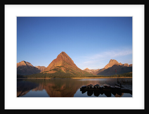 Glaciated Peaks Around Lake by Anonymous