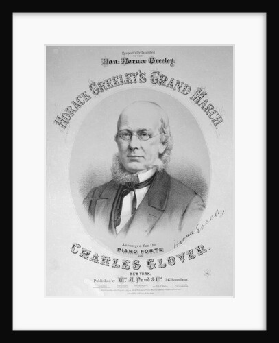 Printed Poster Invitation to Horace Greeley Presidential March by Anonymous