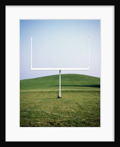 Goal Post in Field by Anonymous