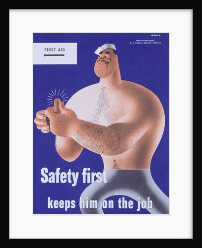Safety First Keeps Him on the Job Poster by Price