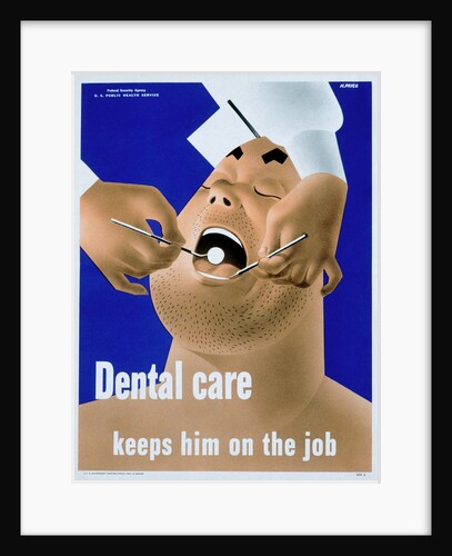 Dental Care Keeps Him on the Job Poster by Price