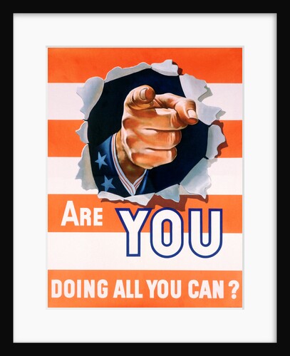 Are You Doing All You Can? World War II Poster by Anonymous