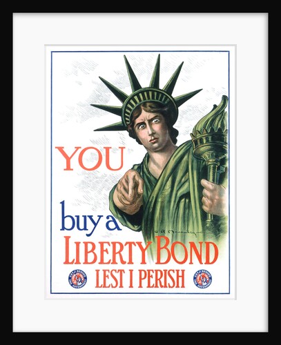 You Buy a Liberty Bond Lest I Perish Poster by C.R. Macauley