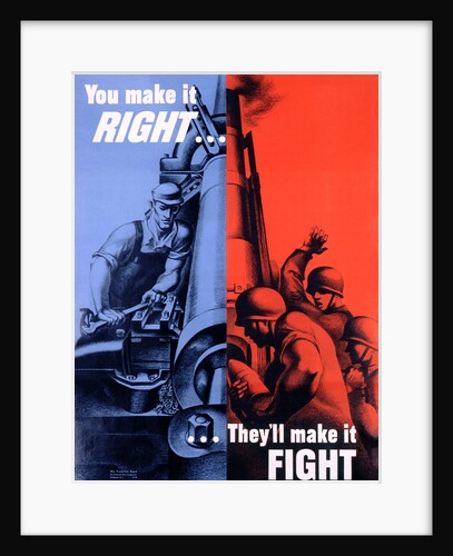 You Make It Right...They Make It Fight Poster by Bernard Perlin