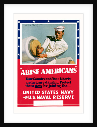 Arise Americans Navy Recruitment Poster by McClelland Barclay