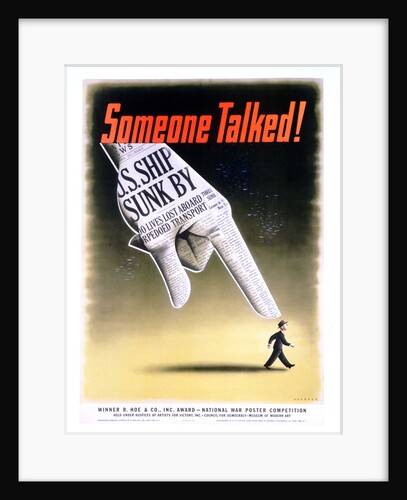 Someone Talked! Poster by Henry Koerner