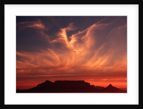 Sunset over Table Mountain by Anonymous