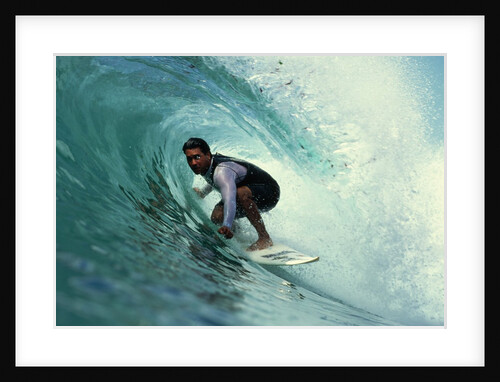 Professional Surfer Riding a Wave by Anonymous