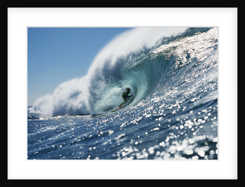Surfer Riding a Wave by Anonymous