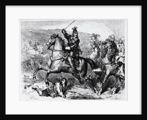 King Charles I mounted on a Horse in Battle by Anonymous