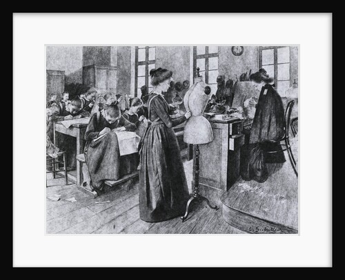 Woman Teaching Sewing Class by Anonymous