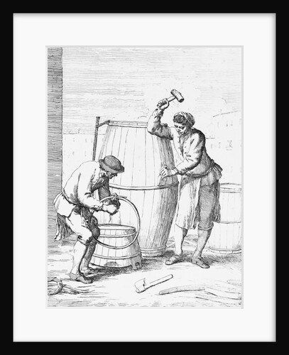 Barrel Makers Constructing a Barrel by Anonymous
