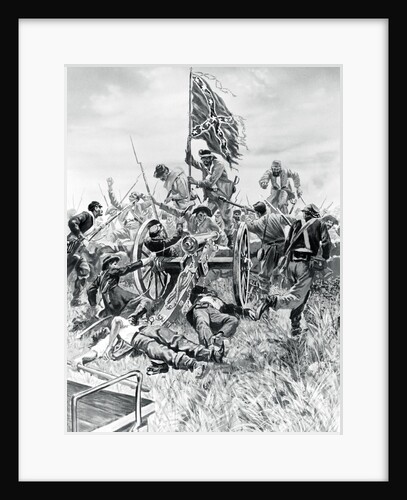 Illustration Depicting Battle of Gettysburg by Anonymous