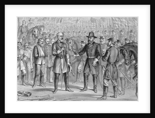 Robert E. Lee Surrendering to Ulysses Grant by Anonymous