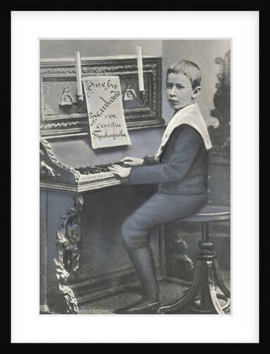Composer Sergei Prokofiev Playing Piano as a Child by Anonymous